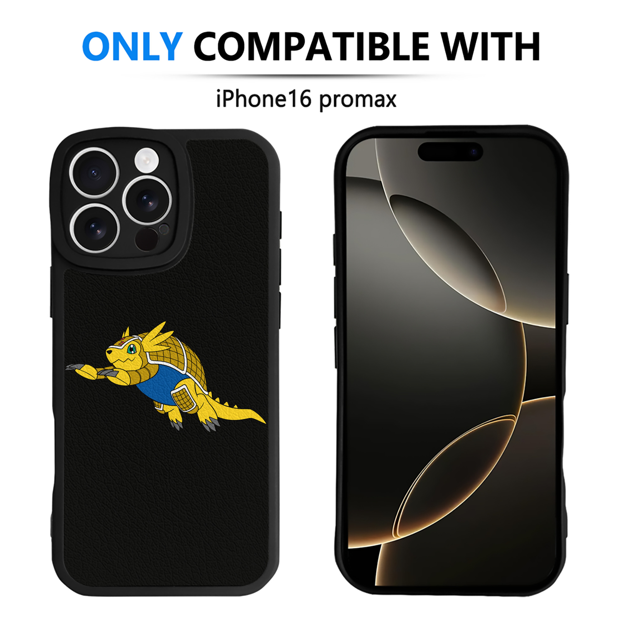 （画像用） Digimon デジタルモンスター/デジモン 【iPhone 16シリーズ対応】シリコンスマホケース（レザー調） 材質：シリコン